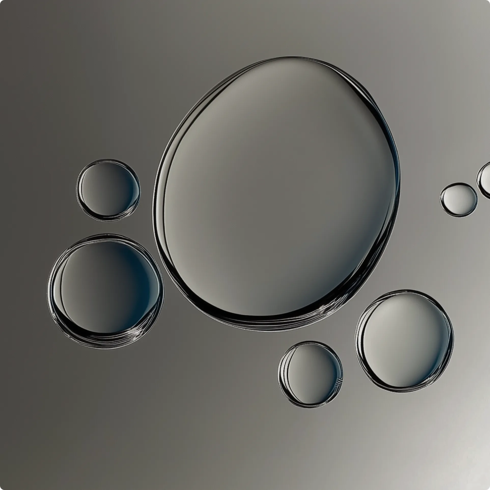 Abstract close-up of clear liquid droplets representing IV drip hydration therapy