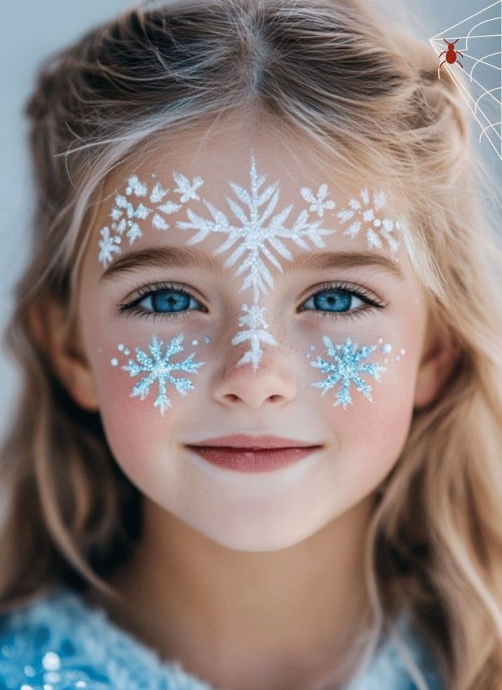 Frost Princess, a kids Halloween face paint look