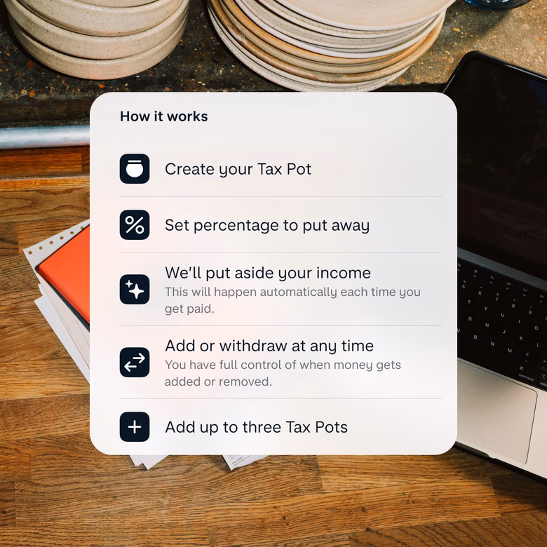 Monzo app screen showing automated business money management.