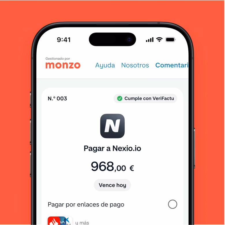 La pantalla de un teléfono que muestra una factura digital