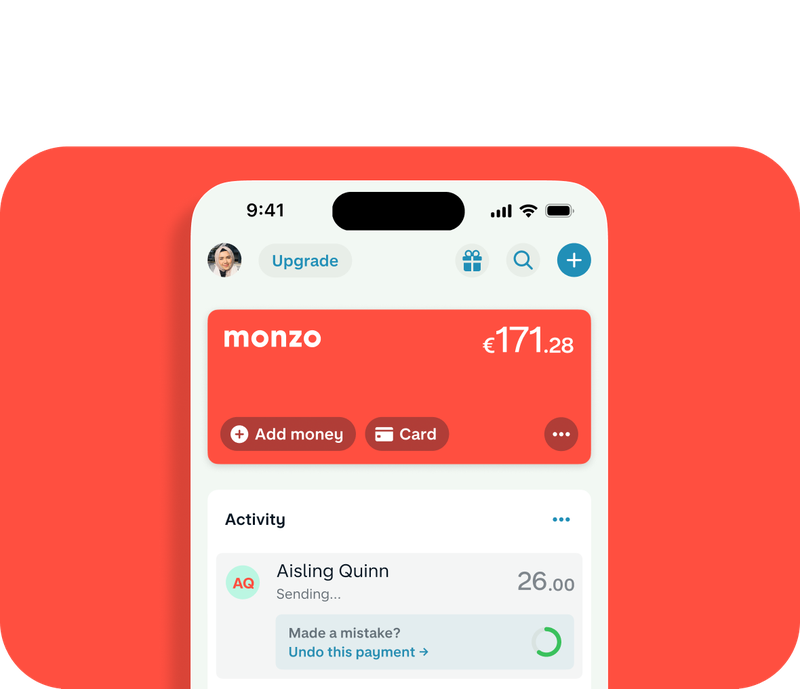 UI showing a payment being "undone". 