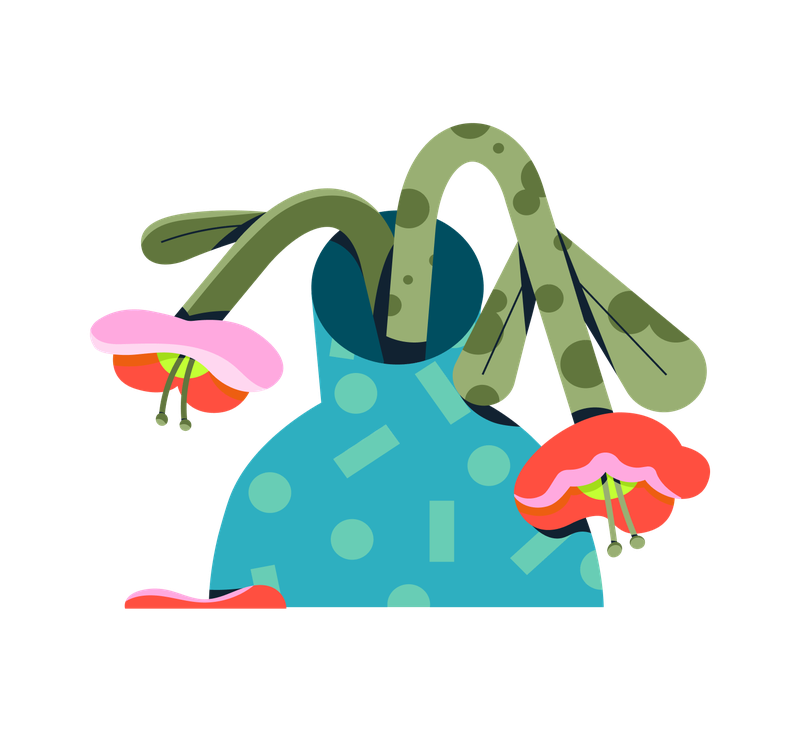 Un jarrón de flores marchitas
