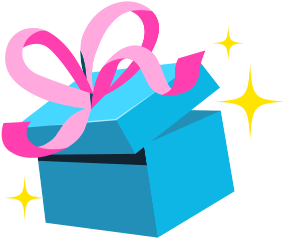 A blue gift box