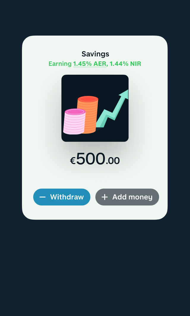 Phone showing a Monzo business card feature.