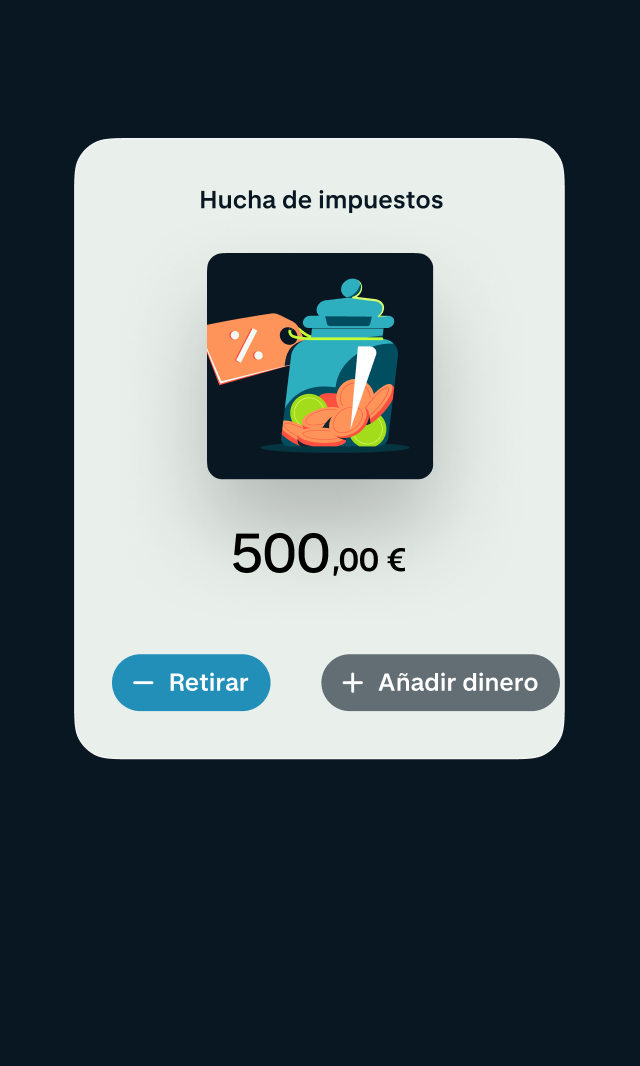 Teléfono mostrando una función de la cuenta de empresa en la app de Monzo.
