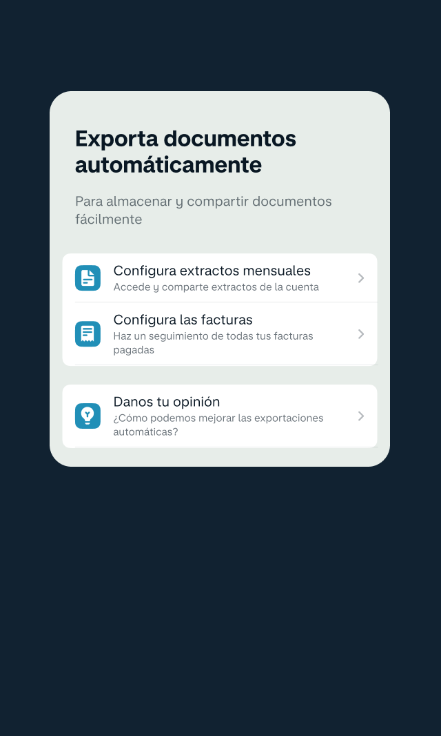 Teléfono mostrando la gestión automatizada del dinero del negocio.