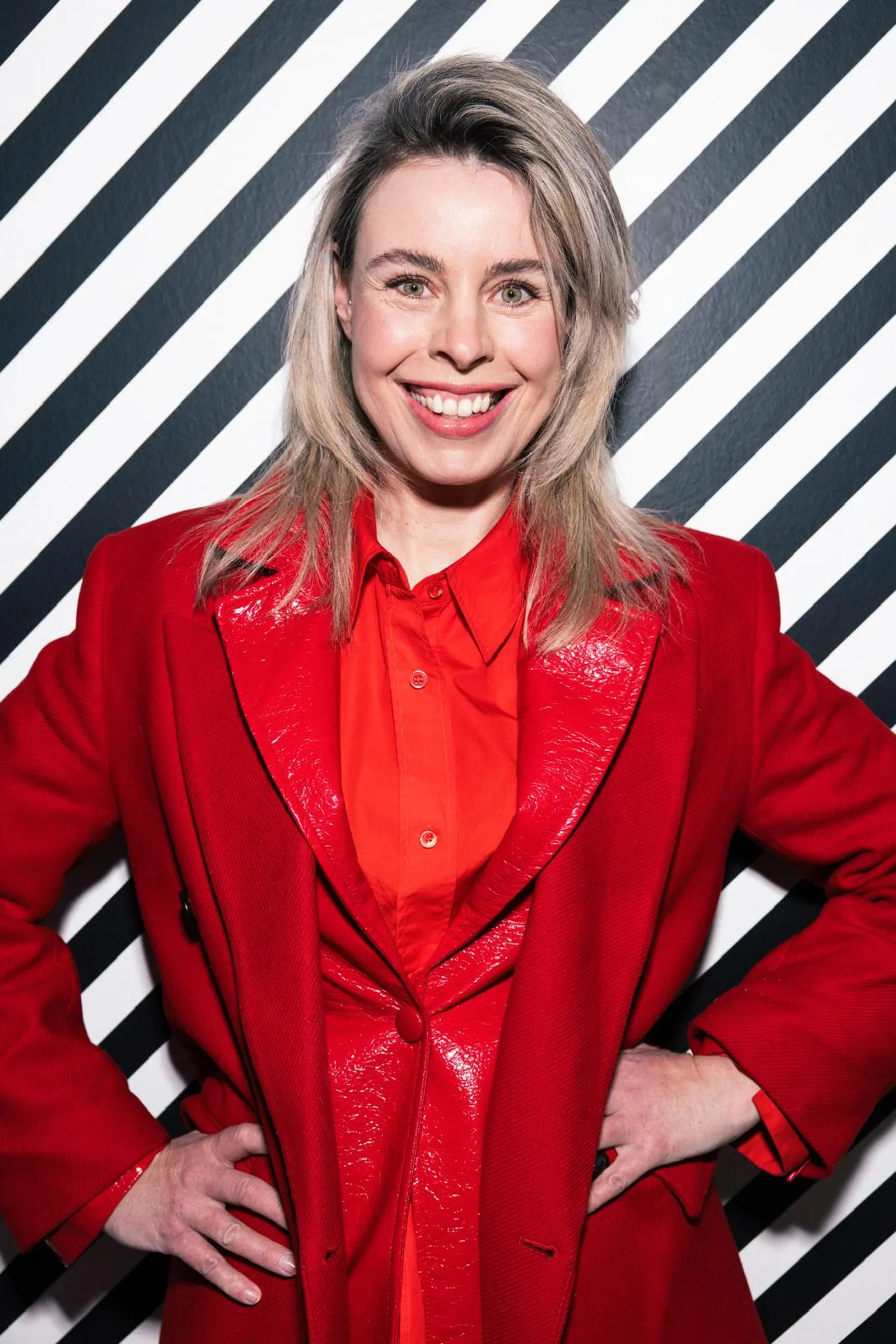 Rood pak met strepen