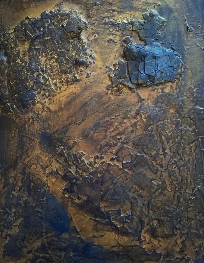 Abstraktes Gemälde „Crystalline Breath" von Anne Leinen