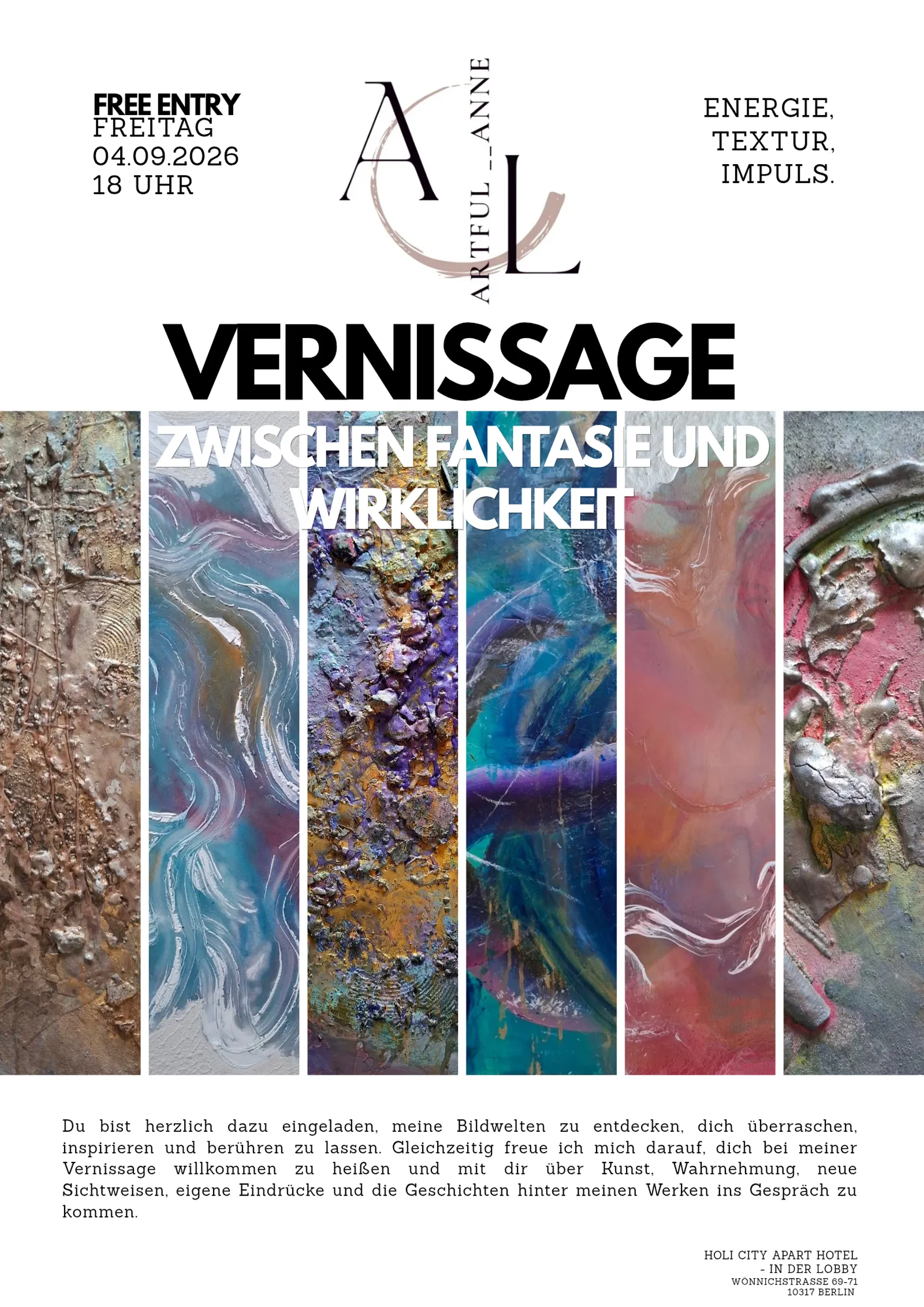 Neue abstrakte Werke von Anne Leinen zur Vernissage