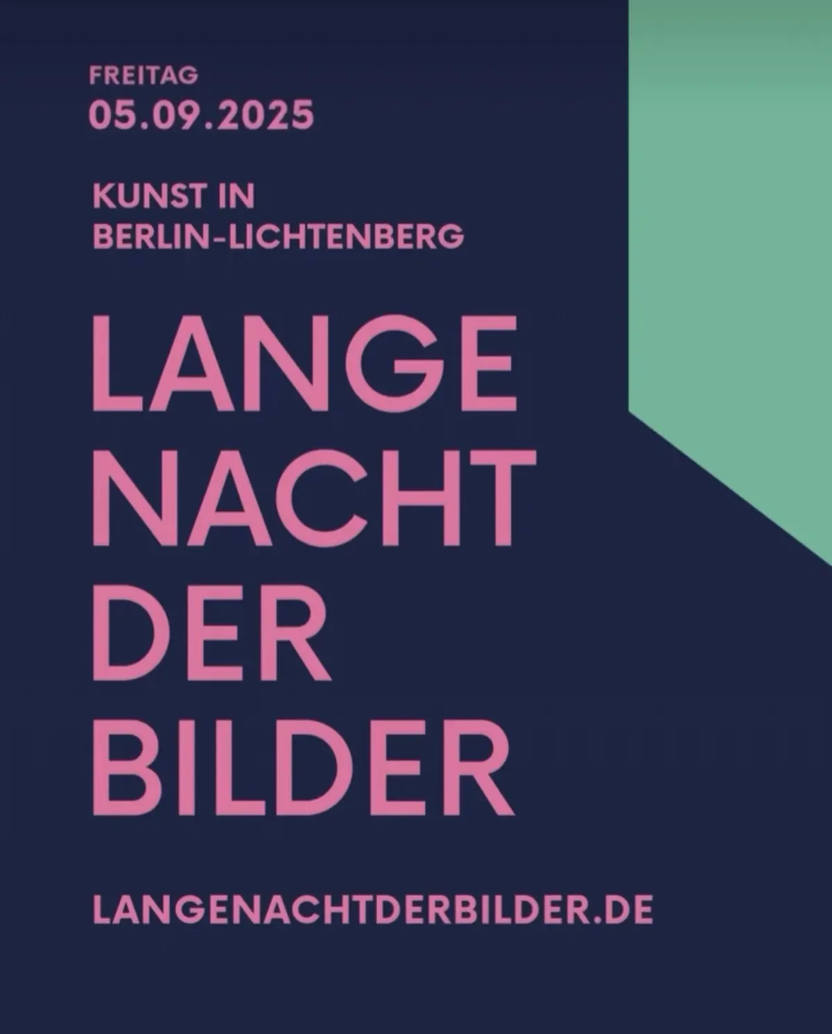 Lange Nacht der Bilder 2025 – Save the Date Plakat