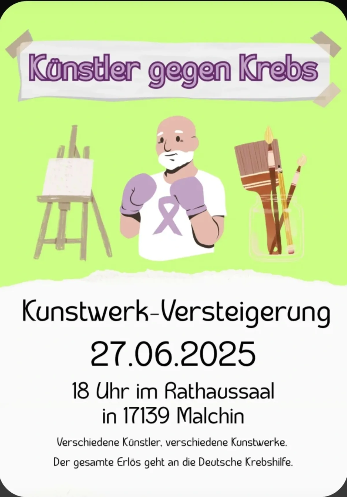 Platzhalterbild für Künstler gegen Krebs – Kunstwerk-Versteigerung