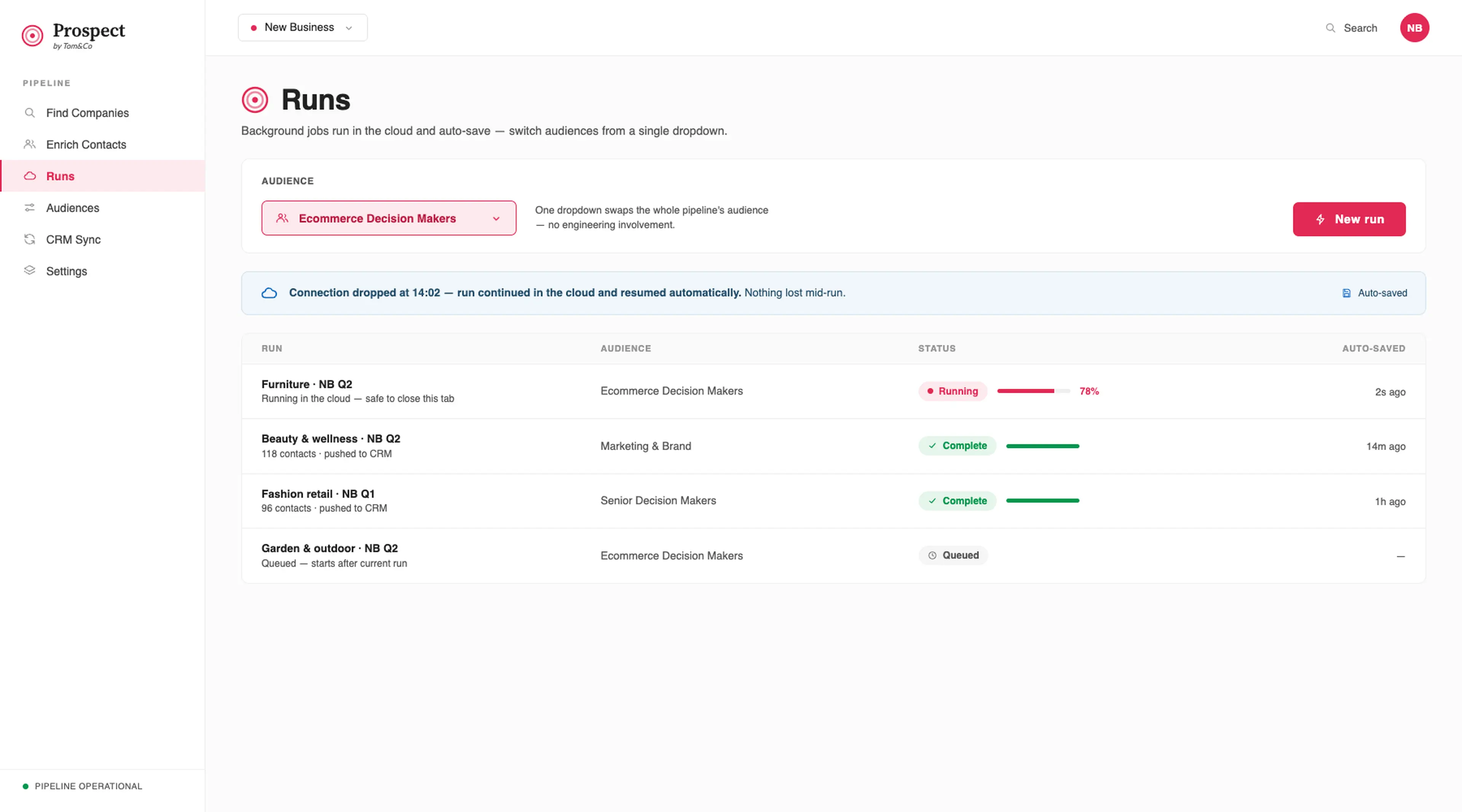 Resilient Cloud Pipeline & Self-Serve UI