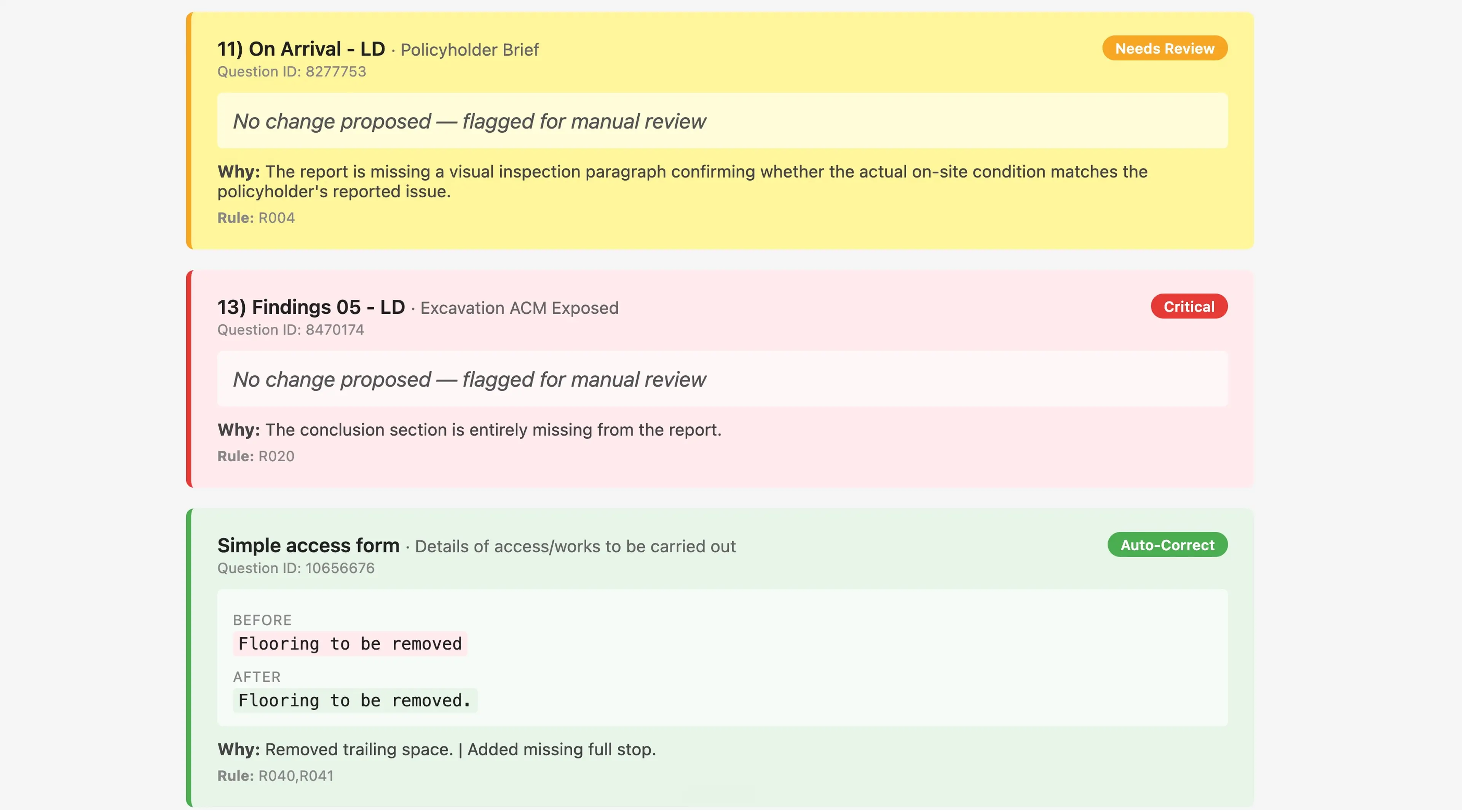 RAG Rating System