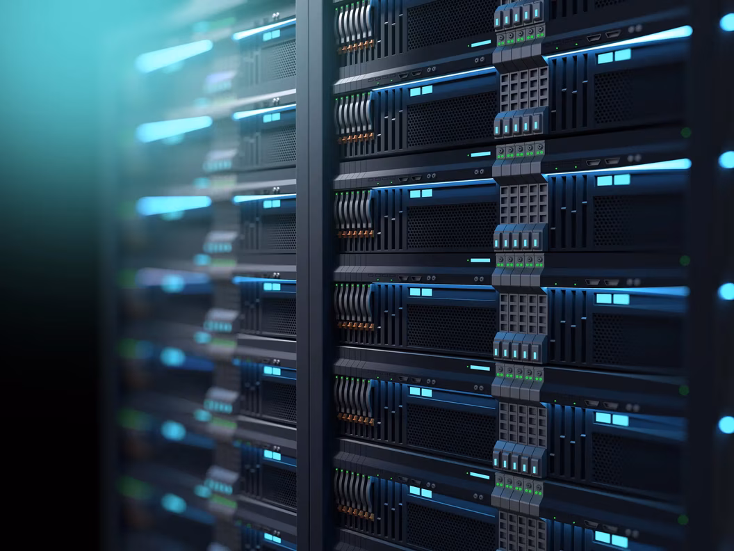 Close-up photo of a server