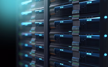 Close-up photo of a server