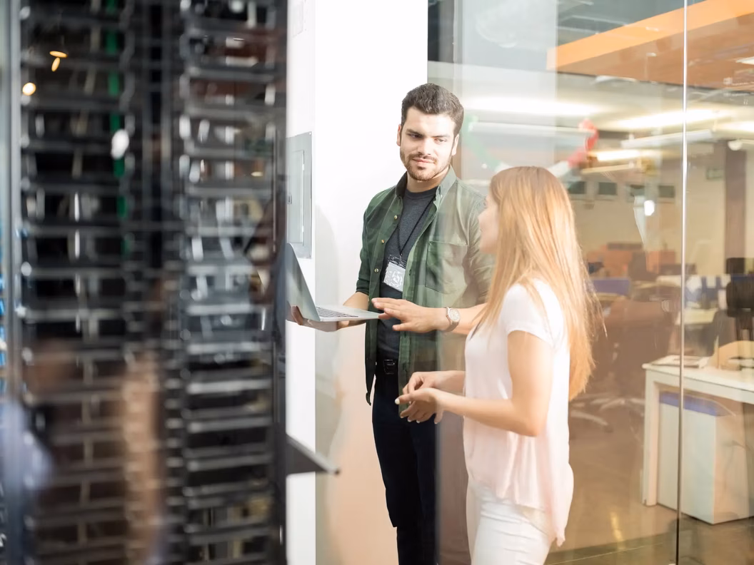 IT team in the server room
