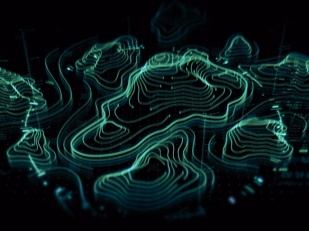 Futuristische holographische Geländeumgebung