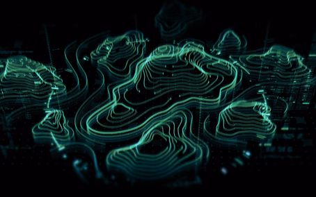 Futuristische holographische Geländeumgebung