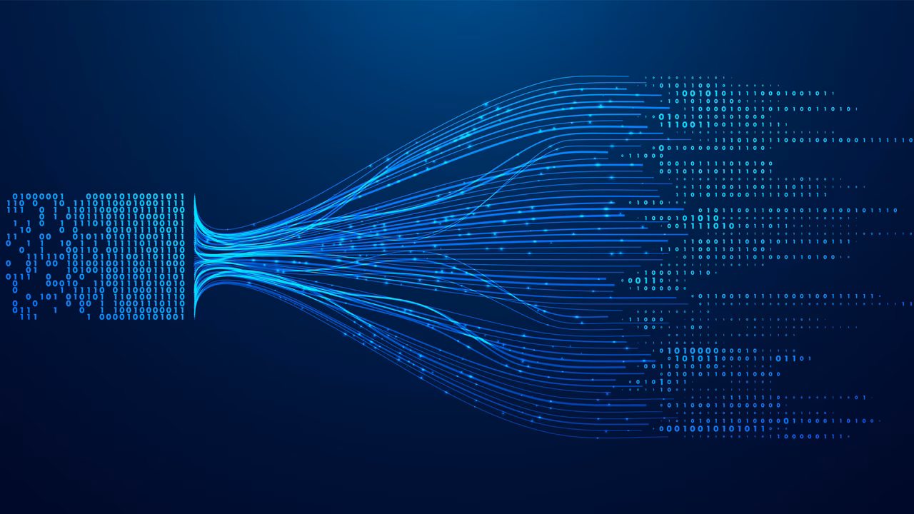 Abstrakte Visualisierung vernetzter Datenplattformen und intelligenter Datenflüsse