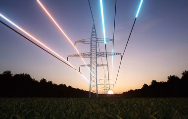 Elektrische Leitungen, die Elektrizität übertragen