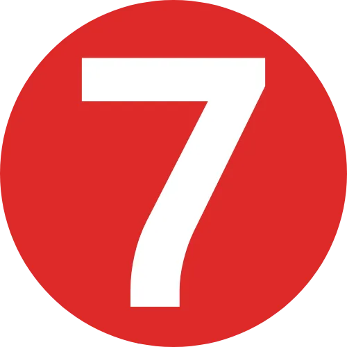 the number 7 in a red circle