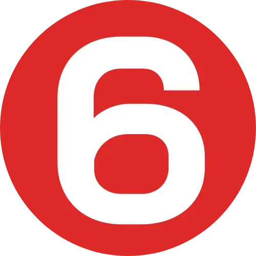 6 in red circle