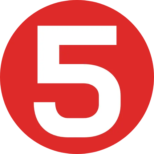5 in red circle