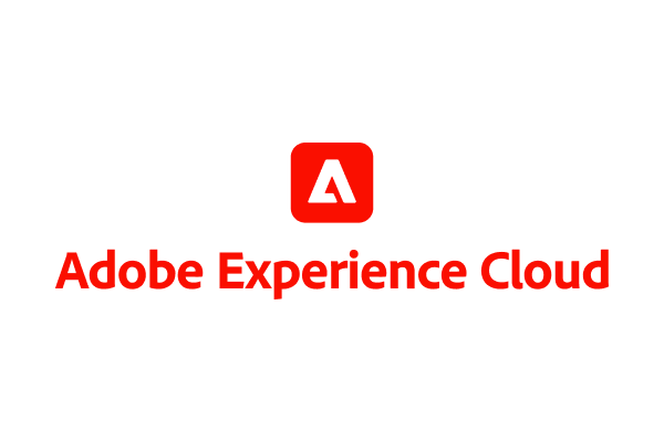 Adobe Experience Cloud logo featuring the Adobe symbol in red above the text "Adobe Experience Cloud" in red font.
