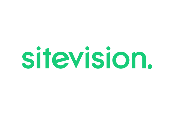 Green text logo spelling "sitevision" with a period, on a white background.