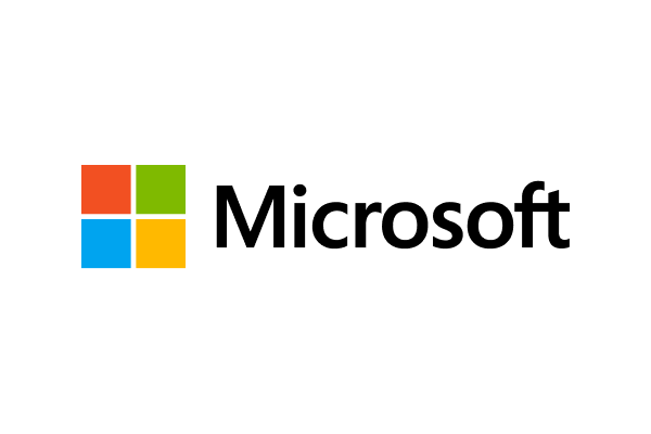 Microsoft logo with four colored squares: red, green, blue, and yellow, beside the word "Microsoft" in black text.