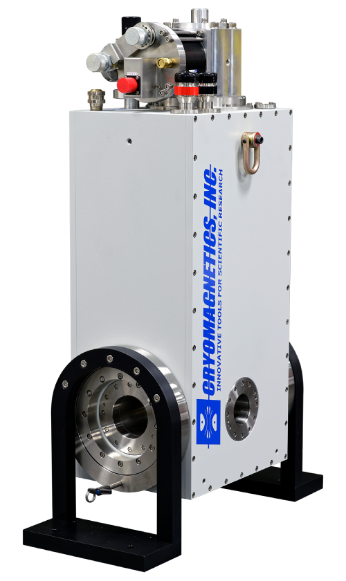 5 Tesla split pair cryogen-free superconducting magnet system with multi-position turret