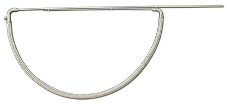 Cryomagnetics liquid helium transfer line detail view