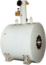 Horizontal superconducting magnet system for magnetic separation