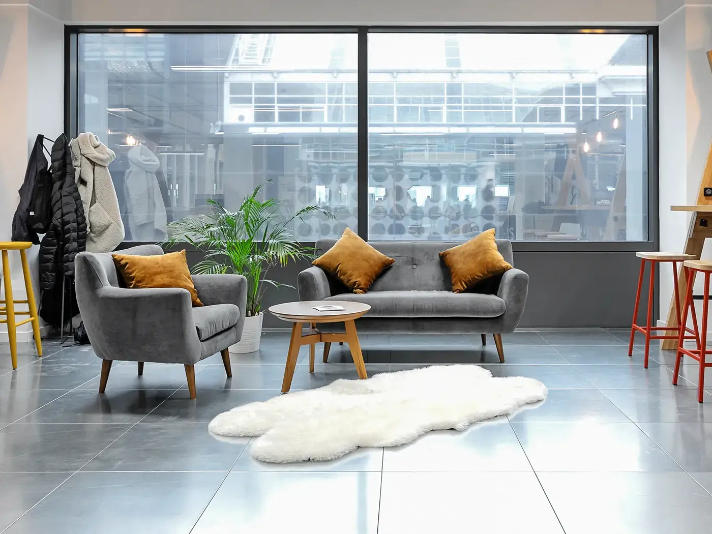 Compton Sofa installed in a hospitality interior