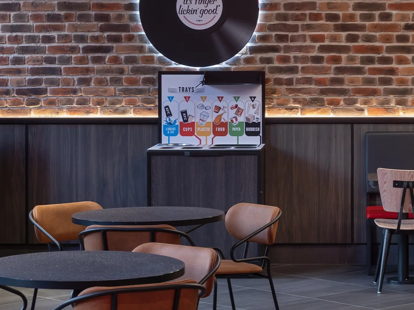 The Recycling Station installed in a hospitality interior