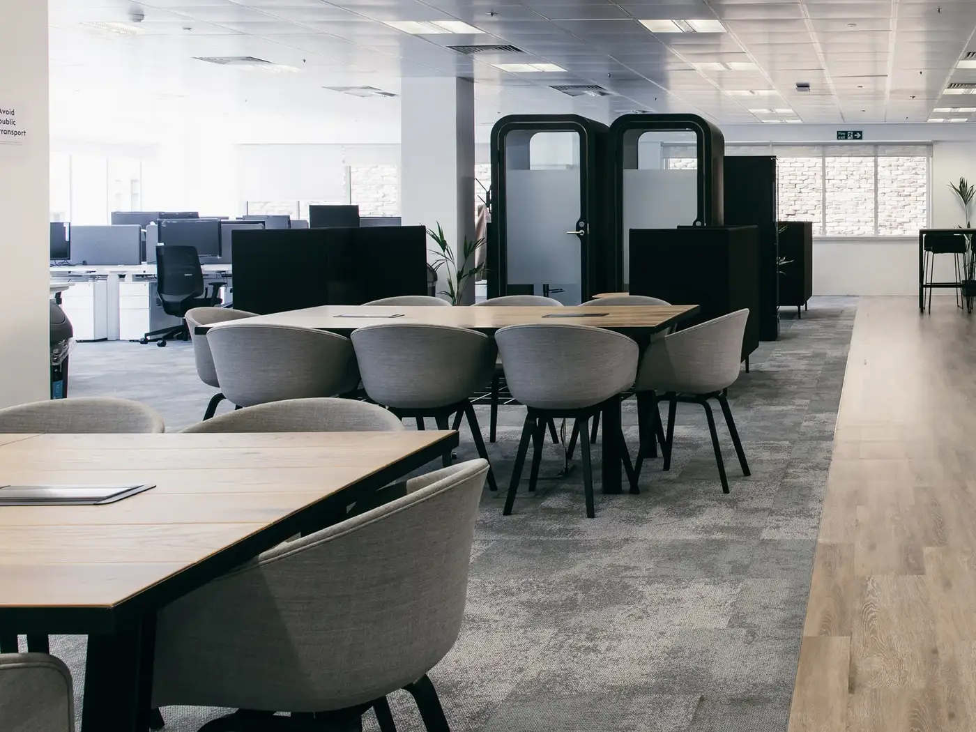 A-Frame Co-Create Table installed in a hospitality interior