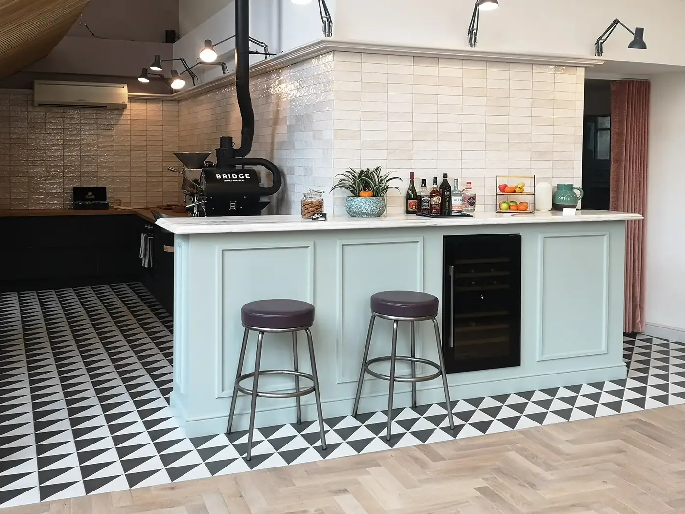 Cosy Cult Studio Stool installed in a hospitality interior