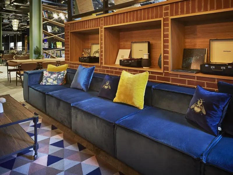 Blok Modular Sofa installed in a hospitality interior
