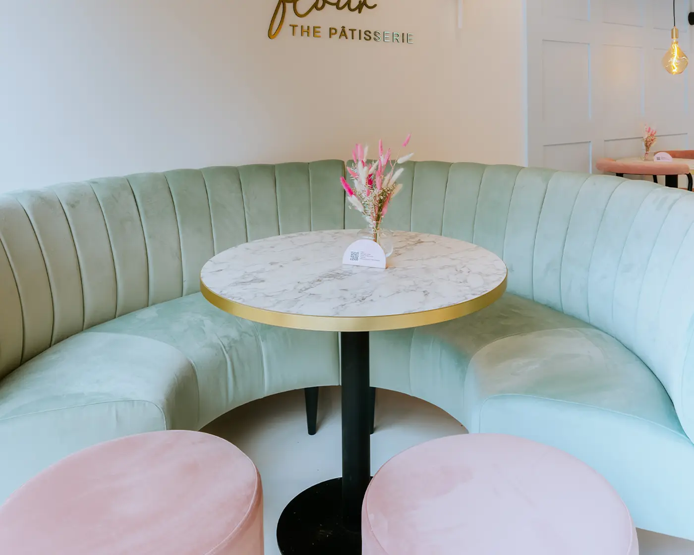 Bianco Table Top installed in a hospitality interior