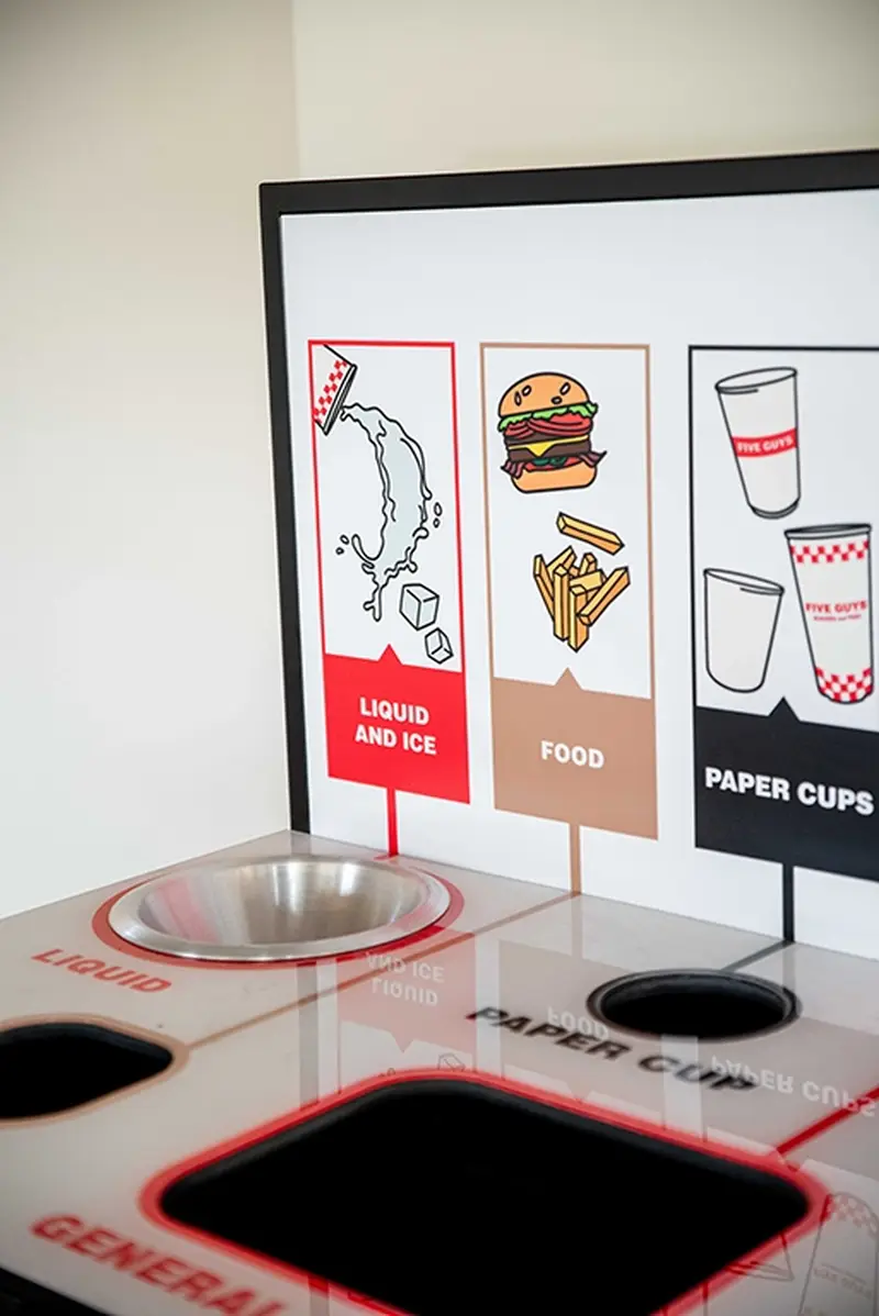 The Recycling Station installed in a hospitality interior