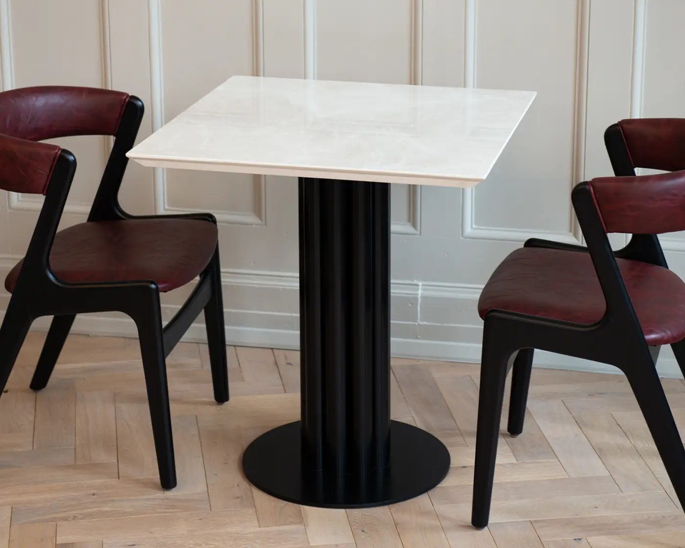 Minerastone Table Top installed in a hospitality interior