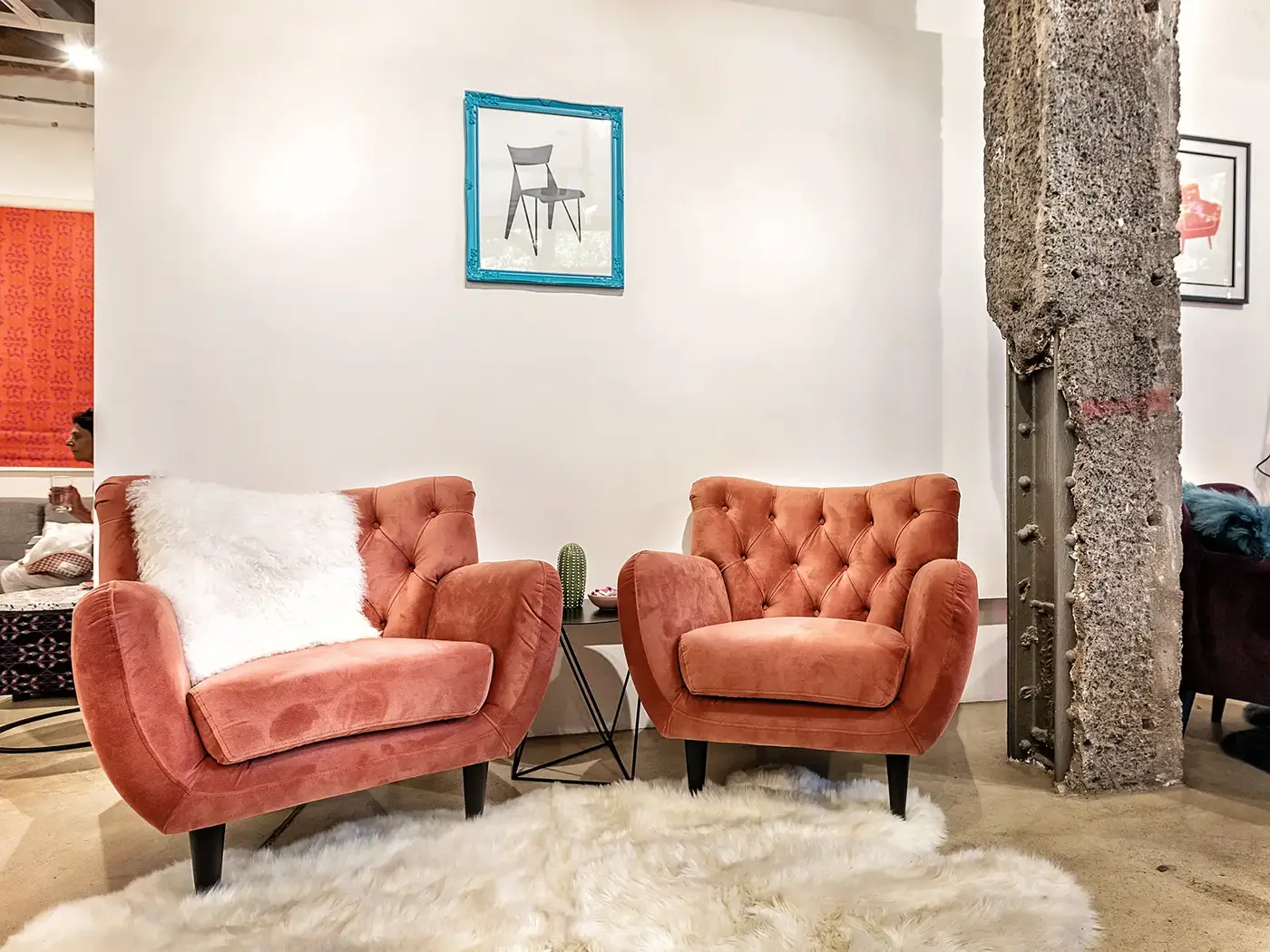 Logan Armchair installed in a hospitality interior