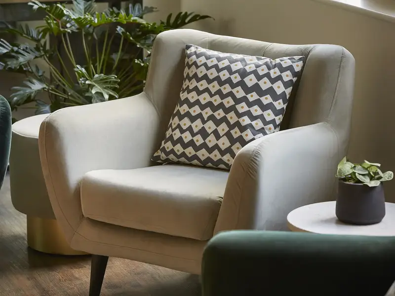 Compton Armchair installed in a hospitality interior
