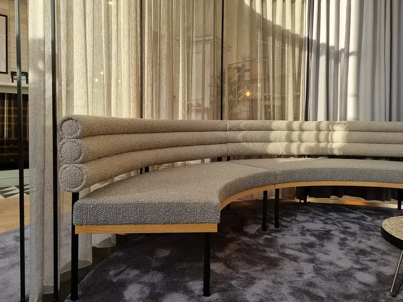 Waive Modular Sofa installed in a hospitality interior