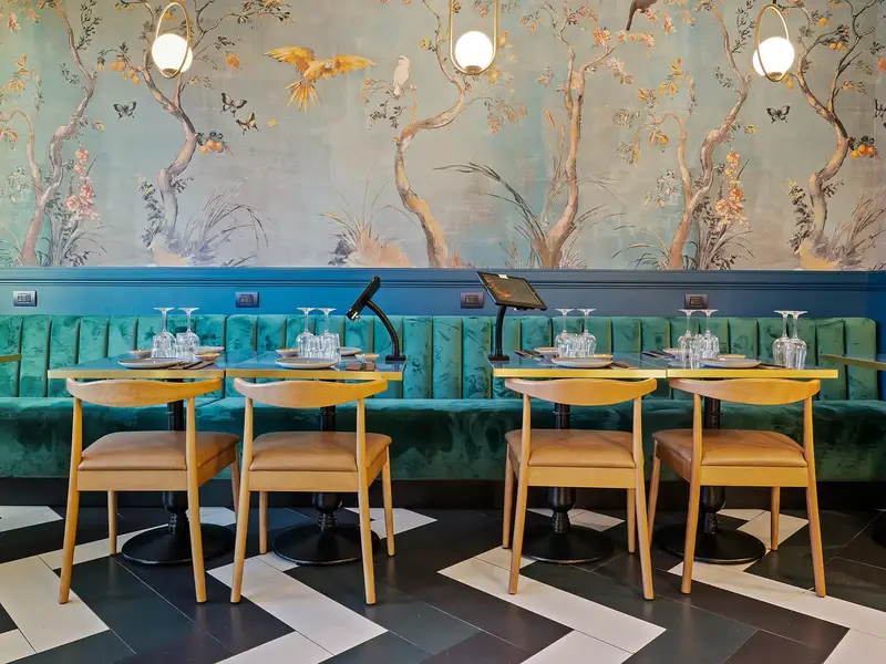 London Banquette installed in a hospitality interior