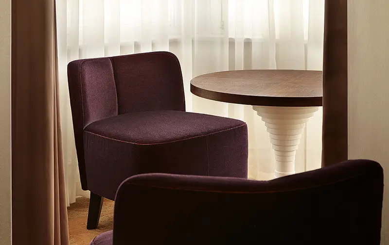 Alberto Lounge Chair installed in a hospitality interior