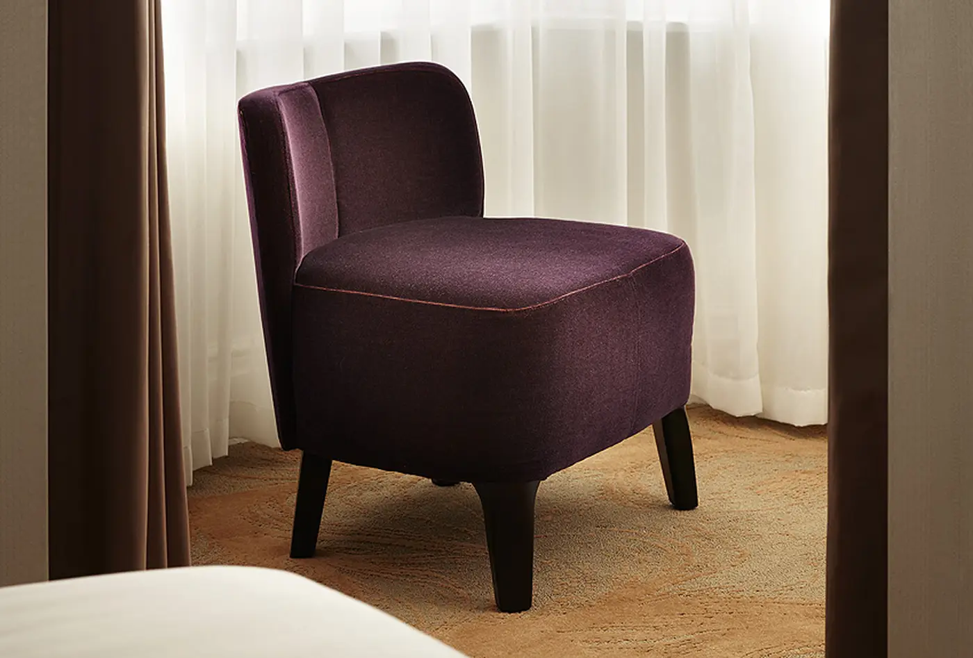 Alberto Lounge Chair installed in a hospitality interior