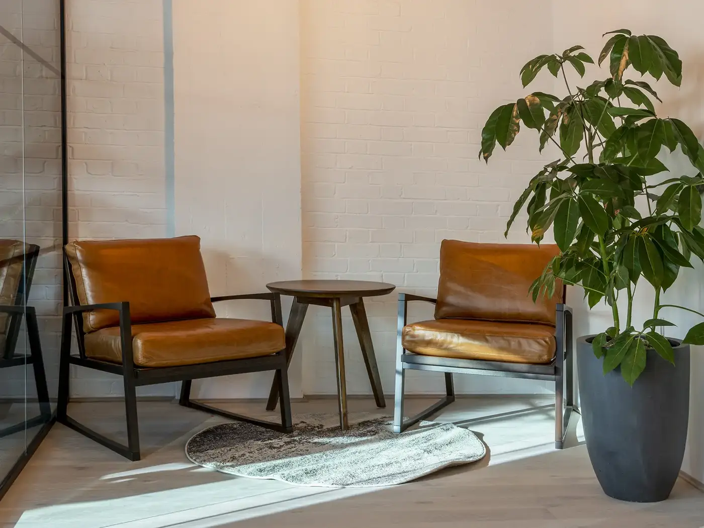 Penny Table installed in a hospitality interior