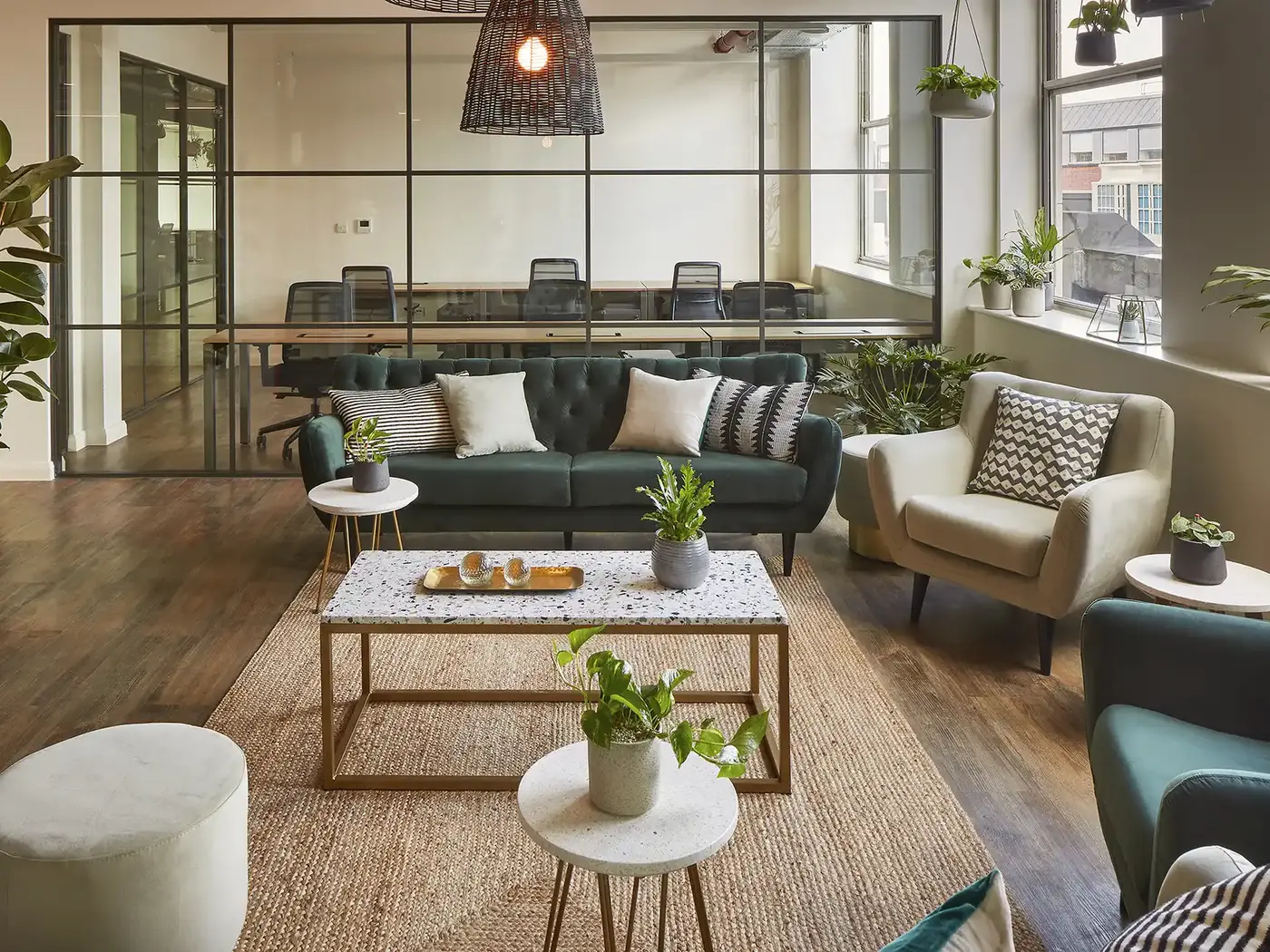 Compton Armchair installed in a hospitality interior