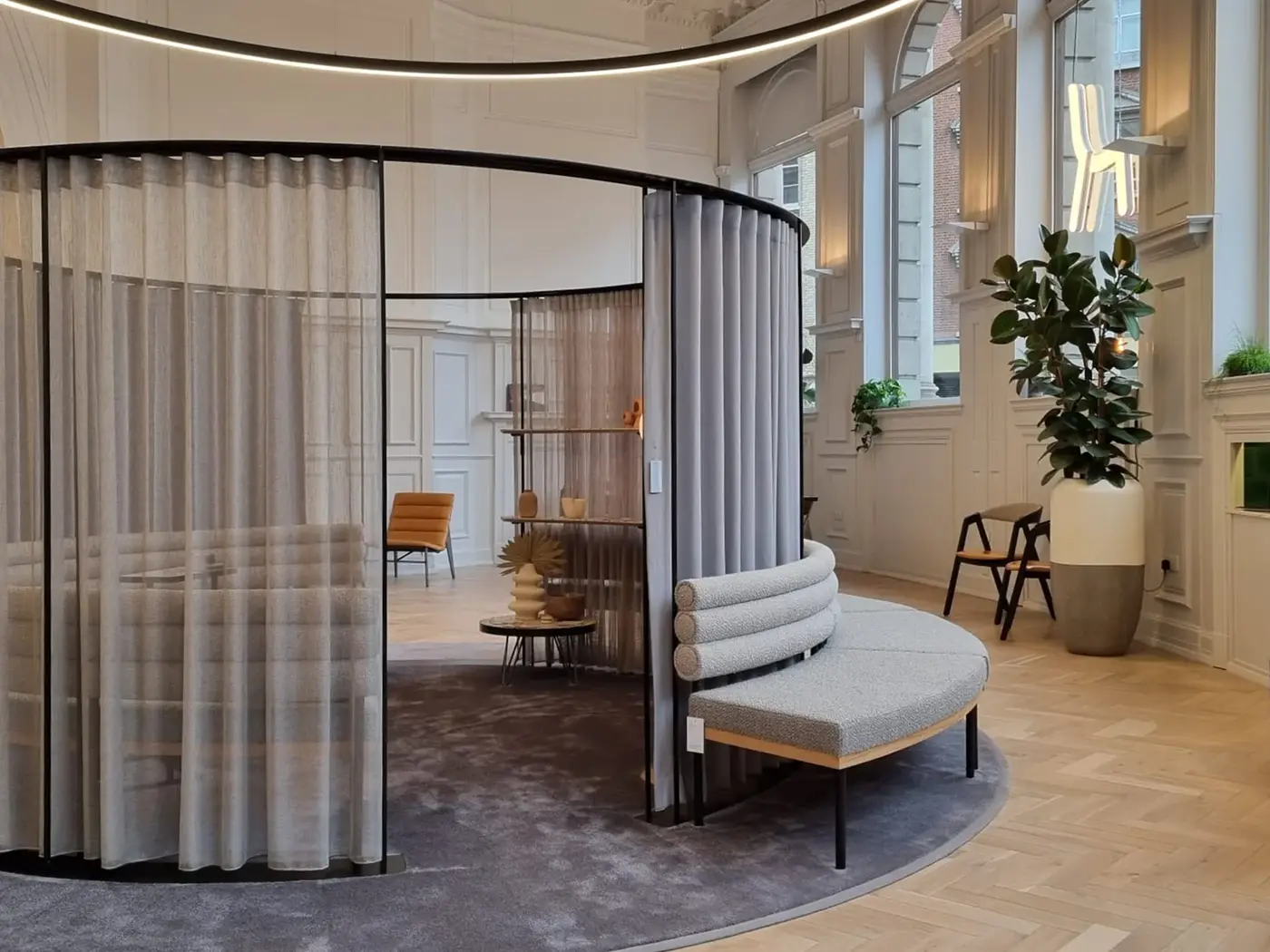 Waive Modular Sofa installed in a hospitality interior